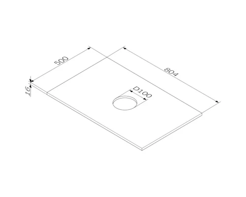 Столешница 80,4 см темное дерево Am.Pm Func M8FST0800OF