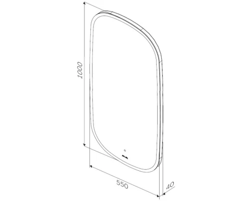Зеркало 55x100 см Am.Pm Func M8FMOX0551WGH