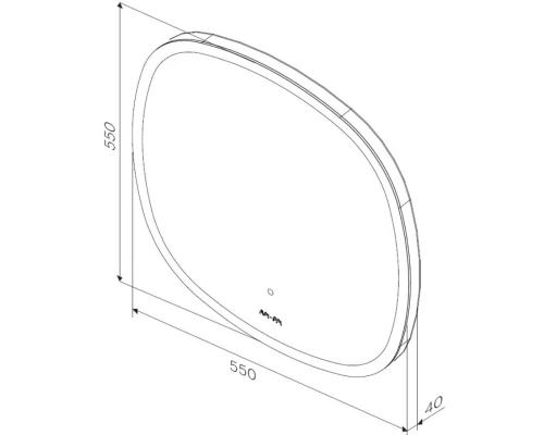 Зеркало 55x55 см Am.Pm Func M8FMOX0551WGS