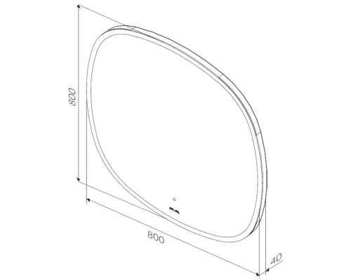 Зеркало 80x80 см Am.Pm Func M8FMOX0801WGS