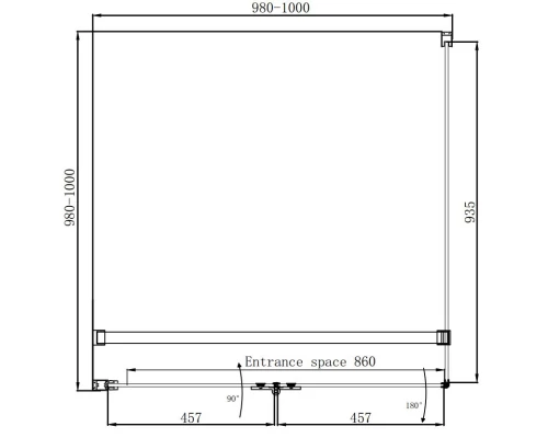 Душевой уголок 100х100 см Ambassador Diamond 12011106L прозрачное