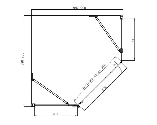Душевой уголок 90х90 см Ambassador Diamond 12011111L прозрачное