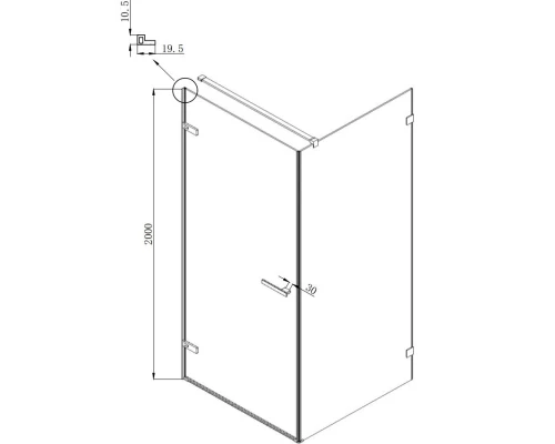 Душевой уголок 89х89 см Ambassador Abner 10011101L прозрачное