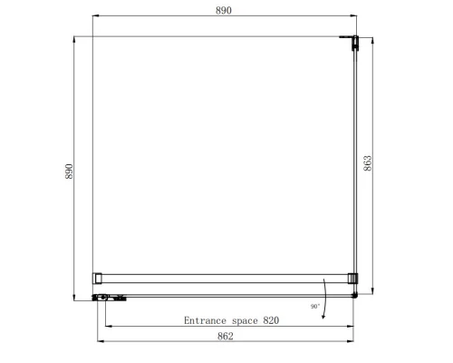 Душевой уголок 89х89 см Ambassador Abner 10011101L прозрачное