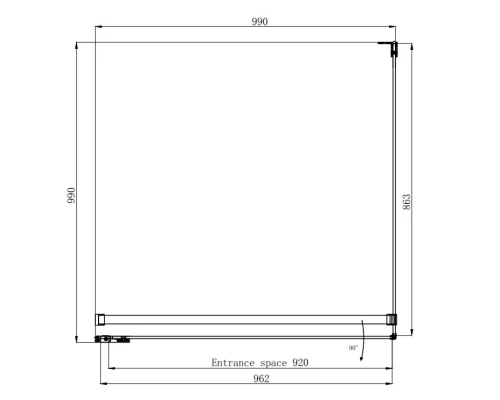 Душевой уголок 99х99 см Ambassador Abner 10011102L прозрачное