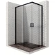 Душевой уголок 120х80 см Ambassador Queen 11011205LBlack прозрачное