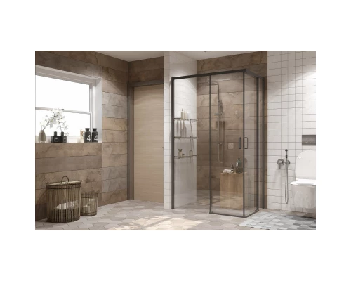 Душевой уголок 120х80 см Ambassador Queen 11011205LBlack прозрачное