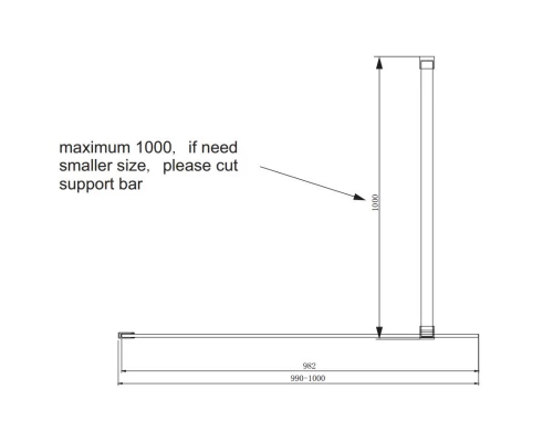 Неподвижная перегородка 100х200 см Ambassador Walk-in 15031110 прозрачное