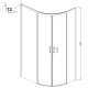 Душевой уголок 120х80 см Ambassador Queen 11011103L прозрачное