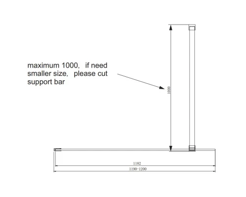 Неподвижная перегородка 120х200 см Ambassador Walk-in 15031112 прозрачное