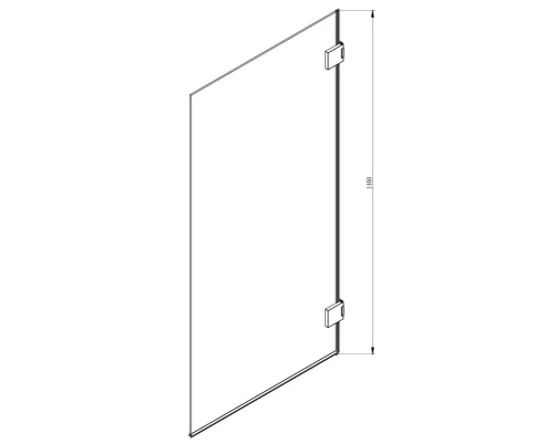Шторка для ванны 69,5 см Ambassador Bath Screens 16041101 прозрачное