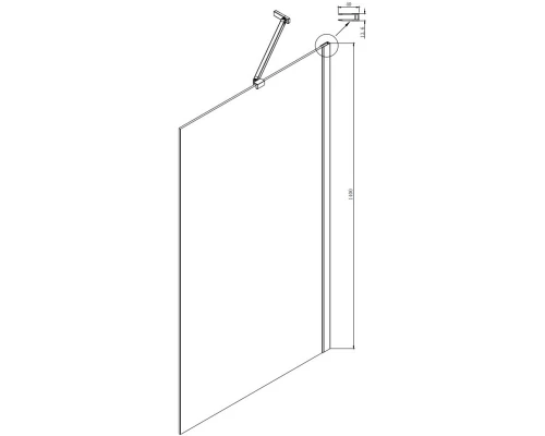 Шторка для ванны 80 см Ambassador Bath Screens 16041103 прозрачное