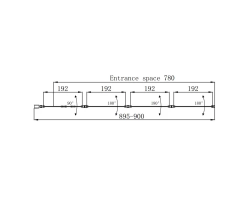 Шторка для ванны 90 см Ambassador Bath Screens 16041110L прозрачное