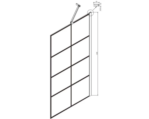 Шторка для ванны 80 см Ambassador Bath Screens 16041209 прозрачное
