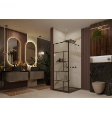 Неподвижная перегородка 119,5х200 см Ambassador Walk-in 15031215 прозрачное