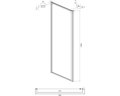 Душевой уголок 140х70 см Ambassador Forsa 17021109AX-70AX прозрачное