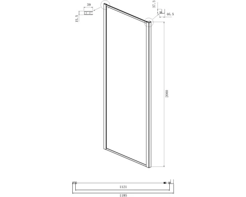 Душевой уголок 130х120 см Ambassador Forsa 17021219AB-120AB прозрачное