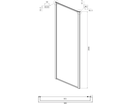 Душевой уголок 120х100 см Ambassador Forsa 17022218ABB-100ABB тонированное