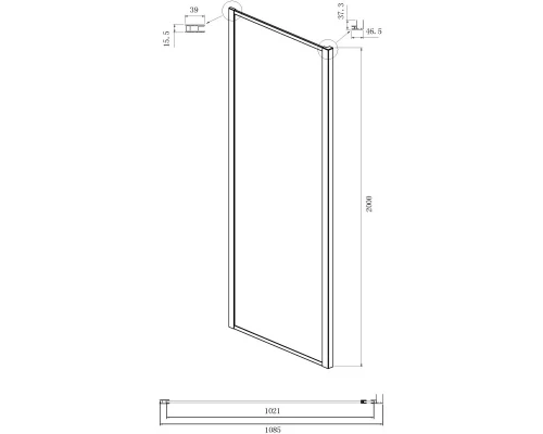 Душевой уголок 140х110 см Ambassador Forsa 17022220ABB-110ABB тонированное