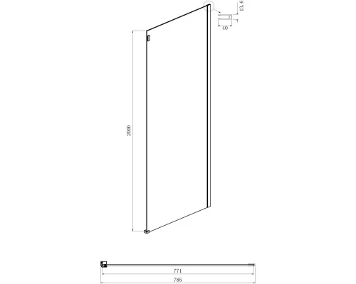 Душевой уголок 130х80 см Ambassador Benefit 19021202HB-80HB прозрачное