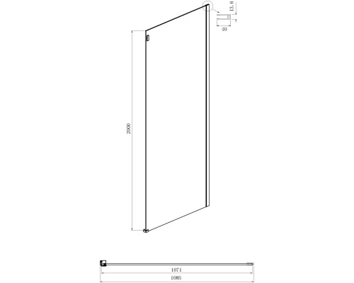 Душевой уголок 130х110 см Ambassador Benefit 19022202HBB-110HBB тонированное