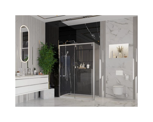 Душевой уголок 150х80 см Ambassador Intense 110021104IX-80IX прозрачное