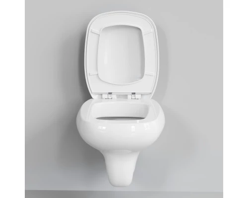 Подвесной безободковый унитаз с сиденьем микролифт Ambassador Diamond 123T20001R-122T20001