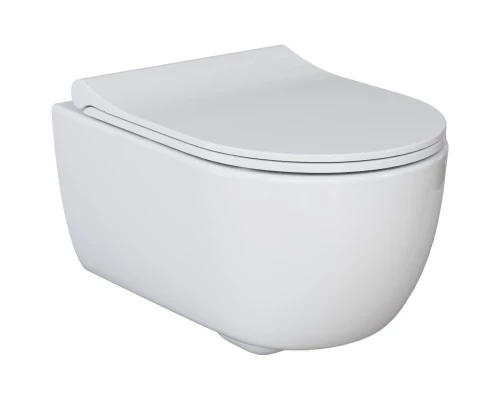 Подвесной безободковый унитаз с сиденьем микролифт Ambassador Abner 103T20001R-102T20001S