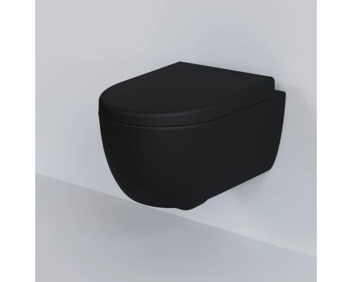 Подвесной безободковый унитаз с сиденьем микролифт Ambassador Abner 103T20201R-102T20201