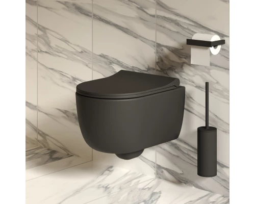 Подвесной безободковый унитаз с сиденьем микролифт Ambassador Abner 103T20201R-102T20201S