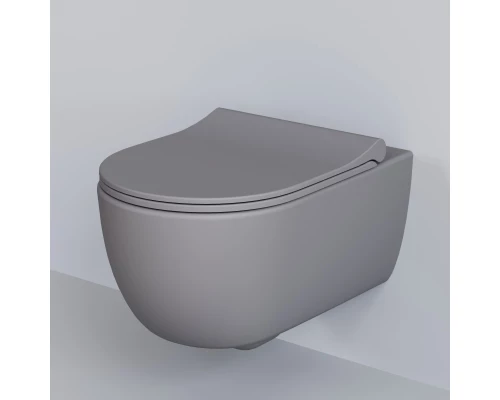 Подвесной безободковый унитаз с сиденьем микролифт Ambassador Abner 103T20301R-102T20301S