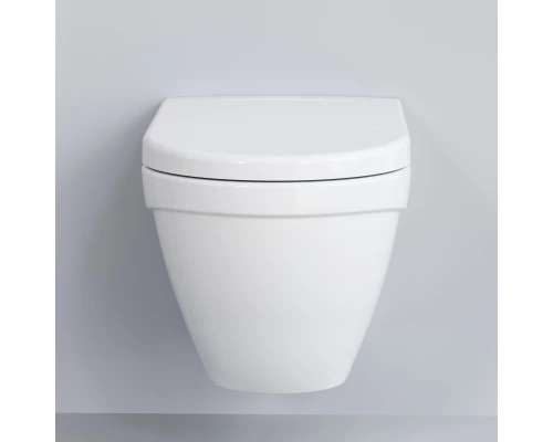 Подвесной безободковый унитаз с сиденьем микролифт Ambassador Nord 133T20001-132T20001