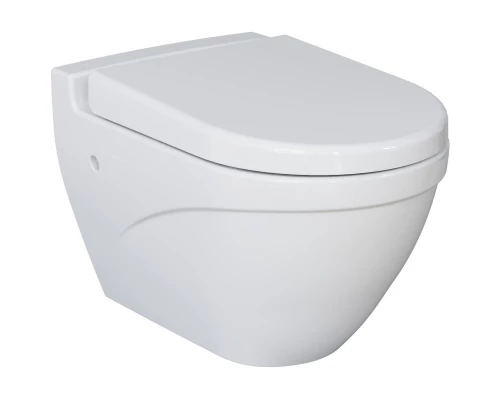 Подвесной безободковый унитаз с сиденьем микролифт Ambassador Nord 133T20001-132T20001