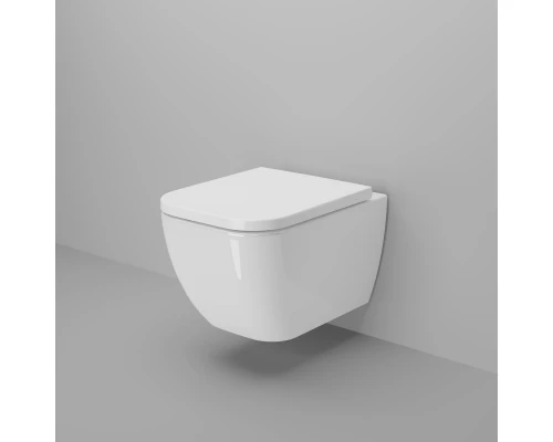 Подвесной безободковый унитаз с сиденьем микролифт Ambassador Forsa 243K19002RS