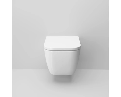 Подвесной безободковый унитаз с сиденьем микролифт Ambassador Forsa 243K19002RS