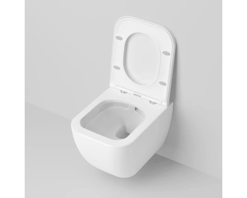 Подвесной безободковый унитаз с сиденьем микролифт Ambassador Forsa 243K19002RS