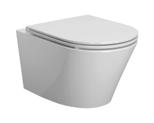 Подвесной безободковый унитаз с сиденьем микролифт Ambassador Ritz 233K19003RS