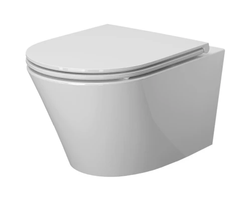 Подвесной безободковый унитаз с сиденьем микролифт Ambassador Ritz 233K19003RS