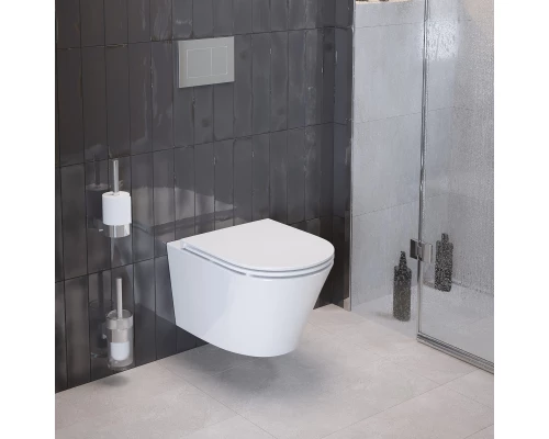 Подвесной безободковый унитаз с сиденьем микролифт Ambassador Ritz 233K19003RS