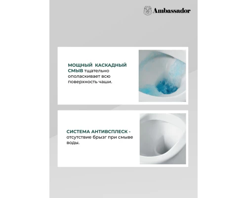 Унитаз-компакт с сиденьем микролифт Ambassador Royal 267K19001S