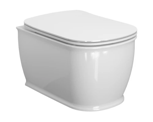 Подвесной безободковый унитаз с сиденьем микролифт Ambassador Royal 263K19002RS