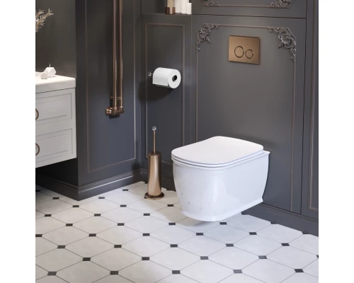 Подвесной безободковый унитаз с сиденьем микролифт Ambassador Royal 263K19002RS