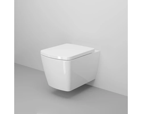 Подвесной безободковый унитаз с сиденьем микролифт Ambassador Kingston 143K19003RS