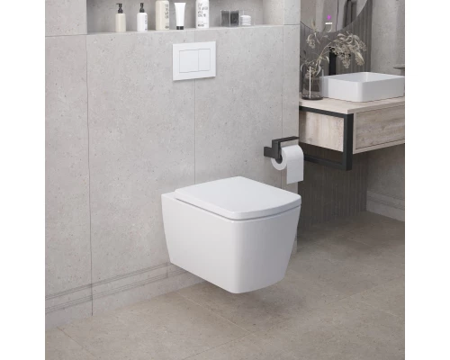 Подвесной безободковый унитаз с сиденьем микролифт Ambassador Kingston 143K19003RS