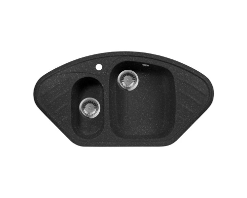 Кухонная мойка AquaGranitEx черный M-14(308)