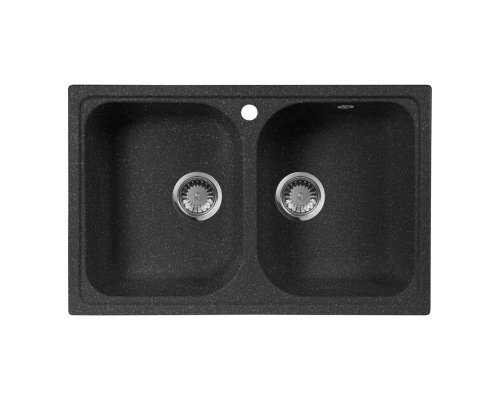 Кухонная мойка AquaGranitEx черный M-15(308)