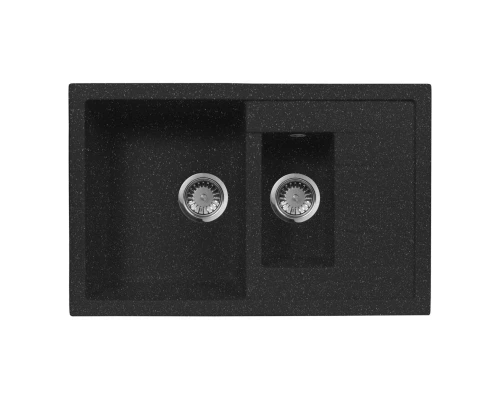 Кухонная мойка AquaGranitEx черный M-21K(308)