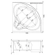 Акриловая ванна 158,5x158,5 см Aquanet Santiago 00205545
