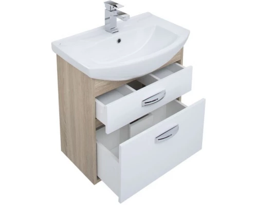 Тумба дуб сонома/белый 60,4 см Aquanet Грейс 00198377