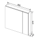 Зеркальный шкаф 80x67 см белый Aquanet Порто 00195728